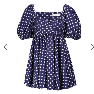 Caroline Constas Polka Dot Brie Dress sz M